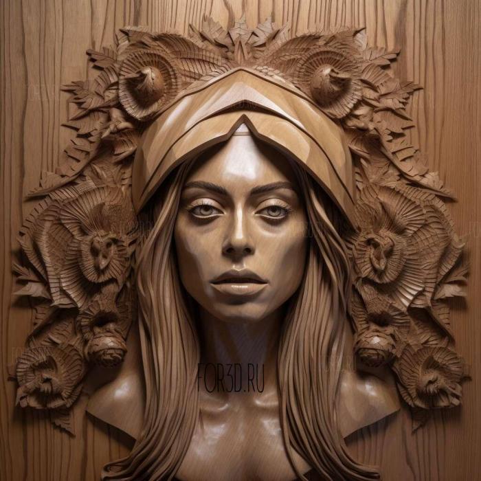 Lady Gaga 1 stl model for CNC